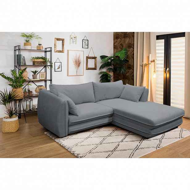 MID.YOU ROHOVÁ SEDAČKA, textil, šedá