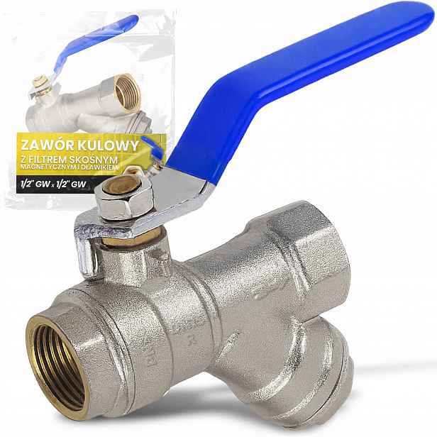 Kulový kohout 1/2'' Gw Magnetický filtr s tlumivkou PN30 Mosazný Španělsko Zo