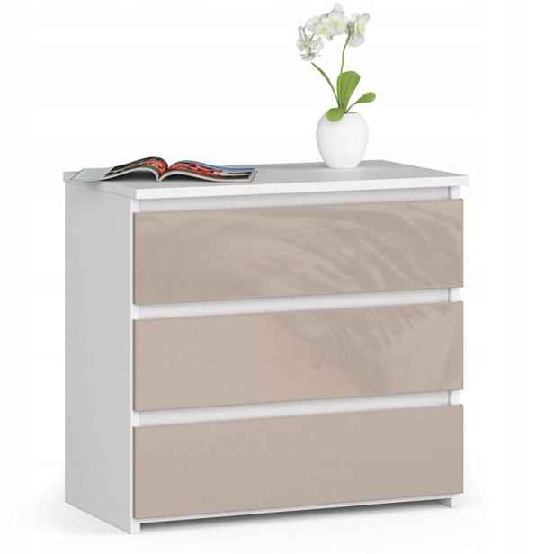 Noční stolek CL3 bílý-cappuccino lesk noční stolek 60 cm Akd