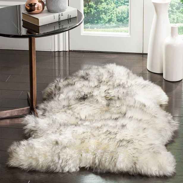 TEMU 1ks Moderní Luxusní Kobercový Koberc, Umělé Kožešiny Ovcí, Polyester Akryl, Strojově Vyrobený, Pletený, Střední Pile, Pratelný, Jen Ruční Mytí,