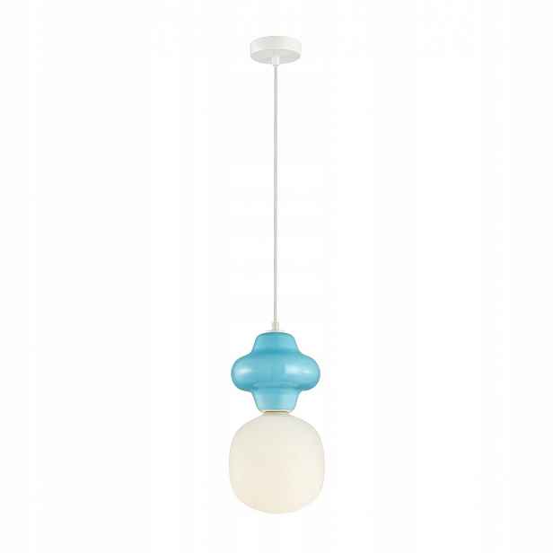 Závěsná stropní lampa Svítidlo Latera Kov Keramika Modrá E14 40W