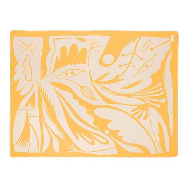Žlutá deka 165x200 cm Lino – noo.ma