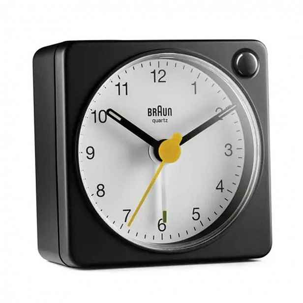 Braun - Analogový budík BC02, černá/bílá 4007218670236