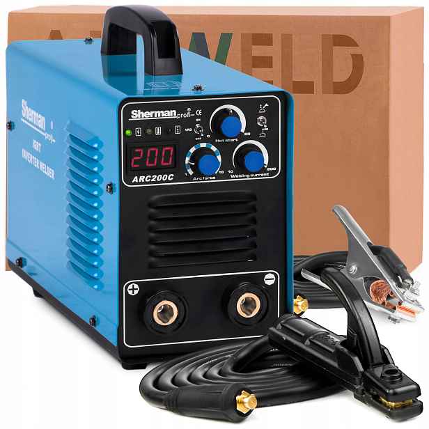 Elektrodová Svářečka Sherman Arc 200C Tig Lift Mma 230V 200A Ocel Hliník