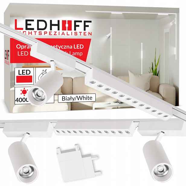 Magnetická lišta Lišta 2 m 5 x reflektor Led lampa Bílá spot Set