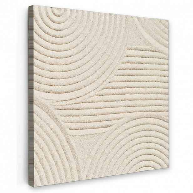 MuchoWow OBRAZ NA PLÁTNĚ Vzor - abstraktní - bílý 20x20 cm