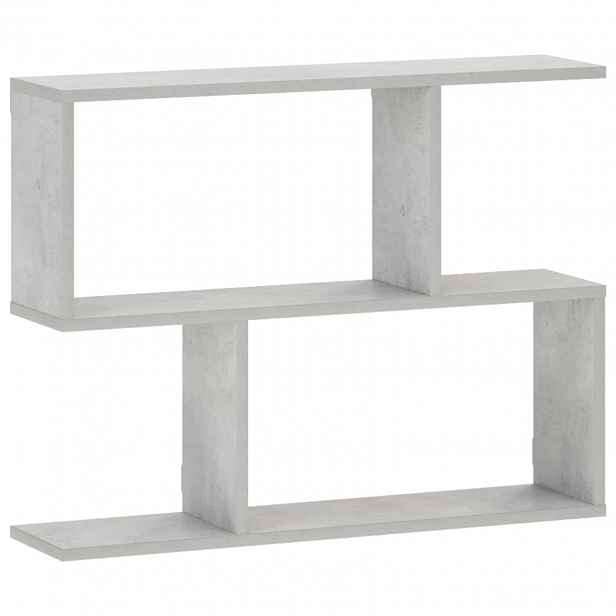 vidaXL Nástěnná polička Betonově šedá 72 x 17 x 55.5 cm
