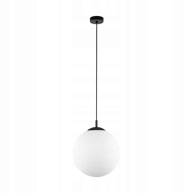 Závěsná lampa Esme Bílé skleněné stínítko 1xE27 35 cm moderní do obývacího pokoje