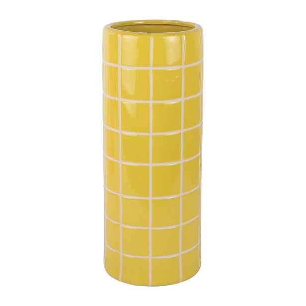 Žlutá keramická váza (výška 40 cm) Retro Tiles – PT LIVING