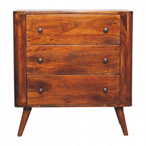Artisan Furniture OTOMANA kůže Buffalo Tan, světlý ořechový povrch, hnědý