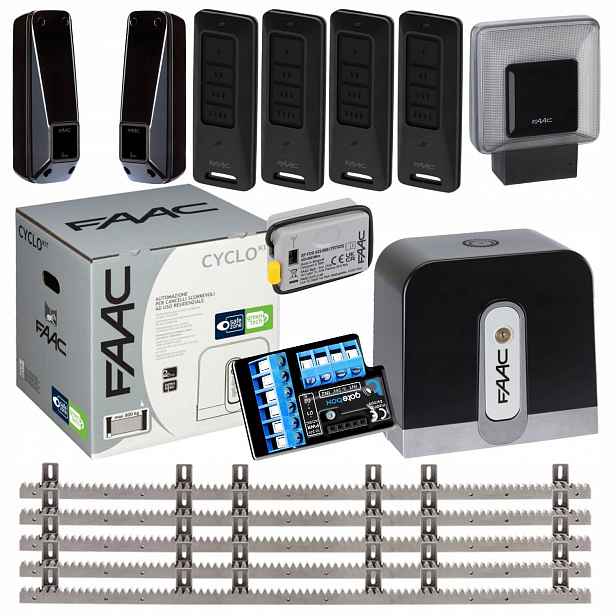 Faac Cyclo C721+ Modul WiFi Lampa+ Lišta Pilot 4ks pohon posuvné brány