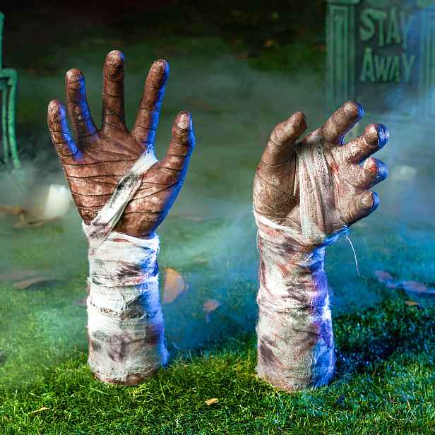 Joyin Dekorace na trávník zombie ruce (hnědé)
