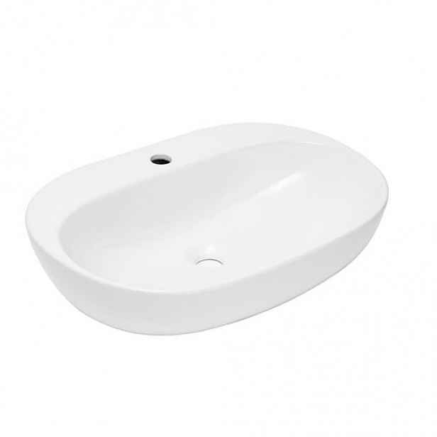 Umyvadlo na desku, závěsné SAT Infinitio 60x40,5 cm otvor pro baterii uprostřed SATINF60402