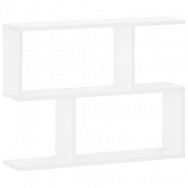 vidaXL Nástěnná polička Bílá 72 x 17 x 55,5 cm Kompozitní dřevo
