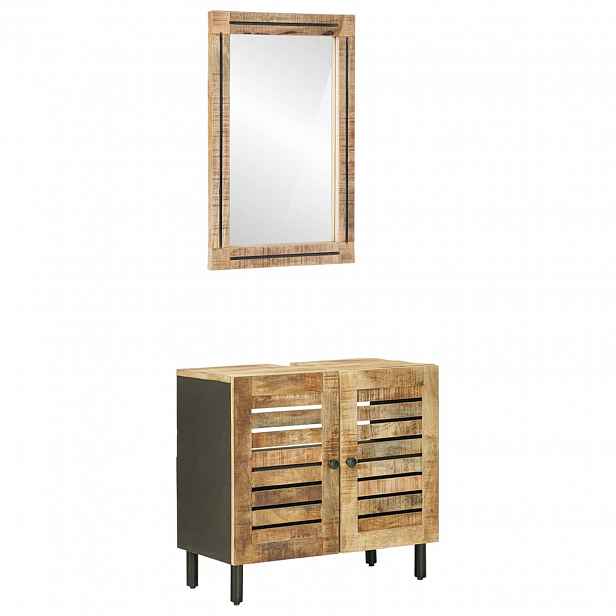vidaXL Sada koupelnových skříněk 2 ks Přírodní 62 x 33 x 58 cm
