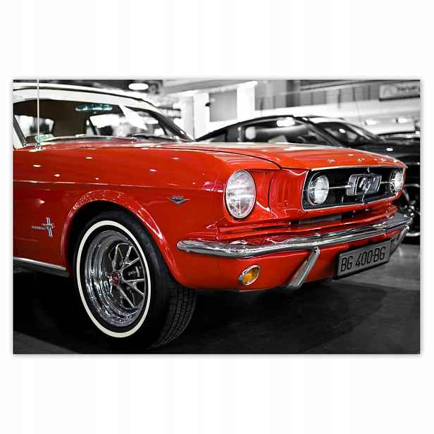 Plakáty 185x125 Červený Mustang