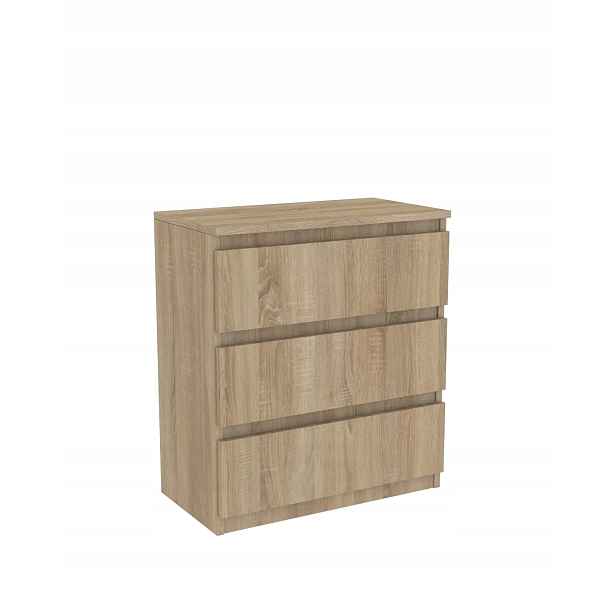 Komoda dub Sonoma s zásuvkami 70 cm 3 zásuvky do ložnice obývacího pokoje Výrobce