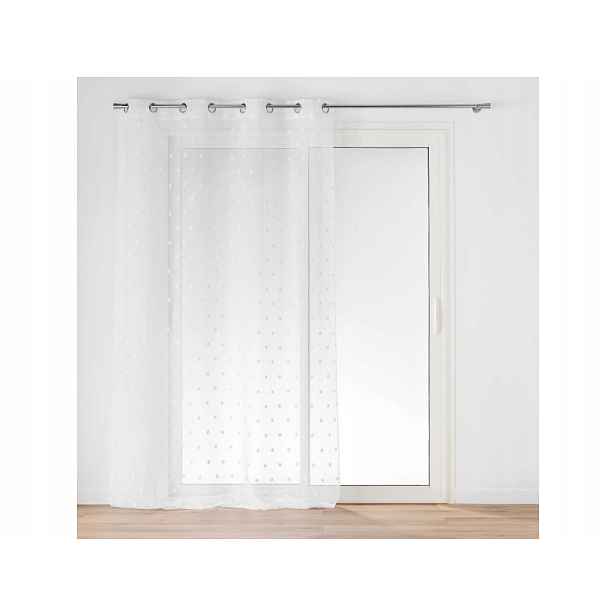 Okenní záclona s bambulkami, 140 x 240 cm, Pompinou
