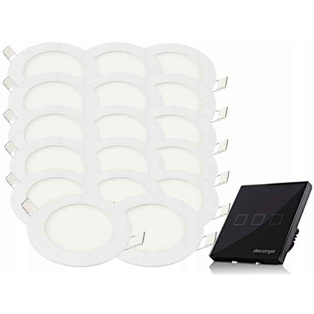 Sada Tenký panel Led svítidlo 3W 17x Vypínač