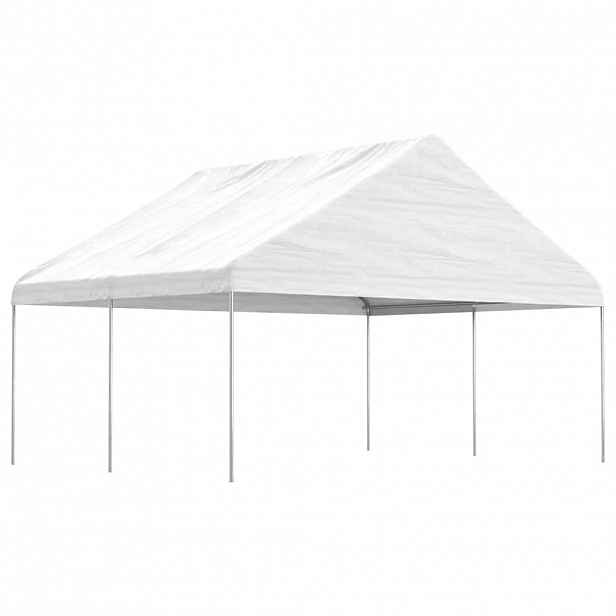 vidaXL Altán se střechou bílý 4,46 x 5,88 x 3,75 m polyethylen
