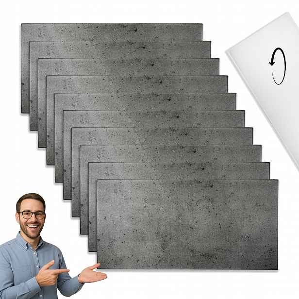Dekorativní panel Xps Beton 100x50 cm 5 m² – Moderní styl 108XL 10 ks