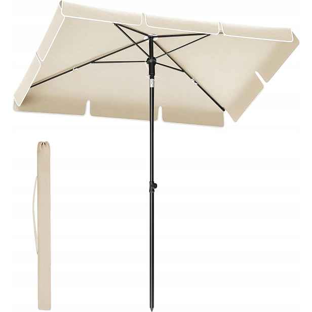 Klasický deštník Songmics béžový, 230 x 245 cm