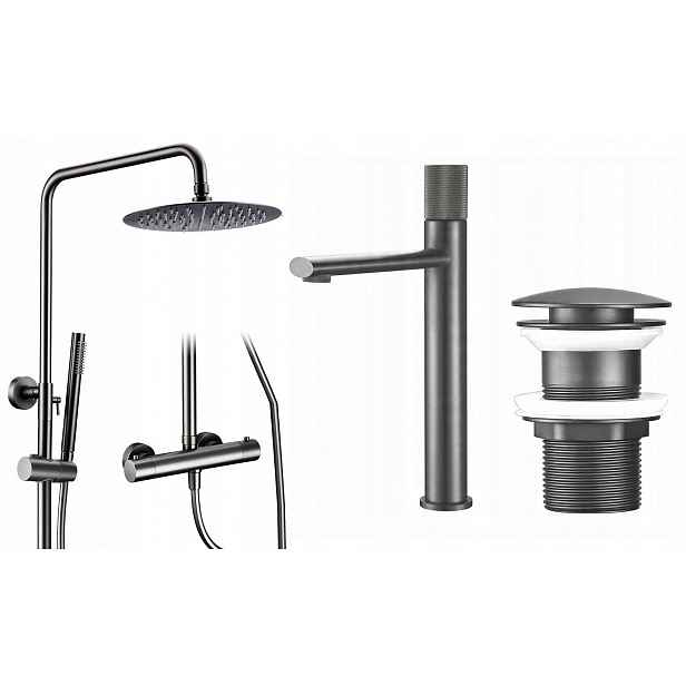 Koupelnová baterie Gun Grey Šedá Termostat Premium