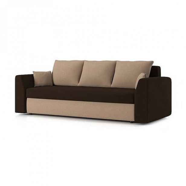 Rozkládací pohovka PAUL MODEL 2 Hnědá/cappuccino