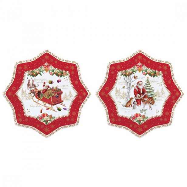 Sada 2 dezertních talířů, "CHRISTMAS MEMORIES", 20 cm, porcelán - znač