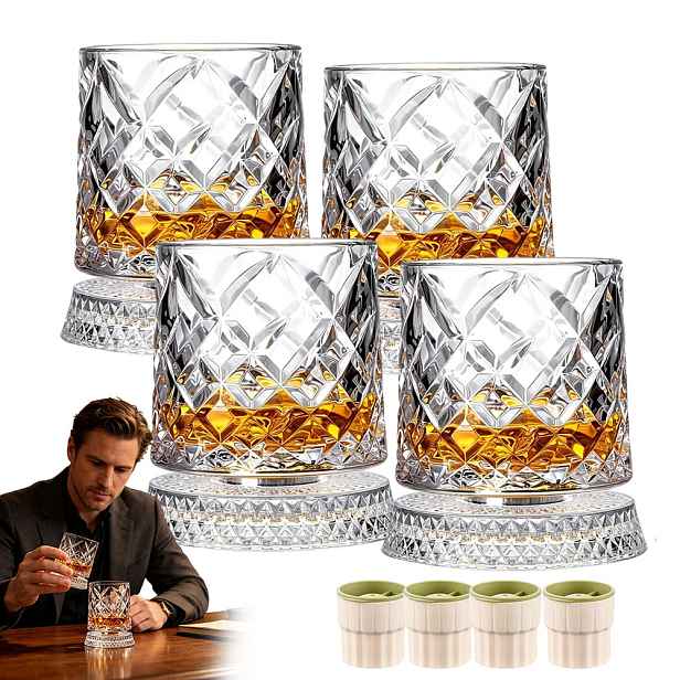 Sada Whisky Pro Muže Otočná Sklenice Na Whisky Elegantní Pro Muže