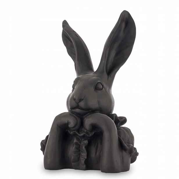 Velikonoční vánoční figurka černý králík 33x22 cm 153702 Art-pol