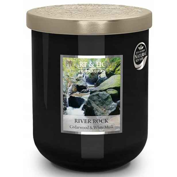 Velká Svíčka Heart & Home River Rock Cedarwood & White Musk Sójová Svíčka