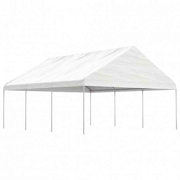 vidaXL Altán se střechou bílý 6,69 x 5,88 x 3,75 m polyethylen