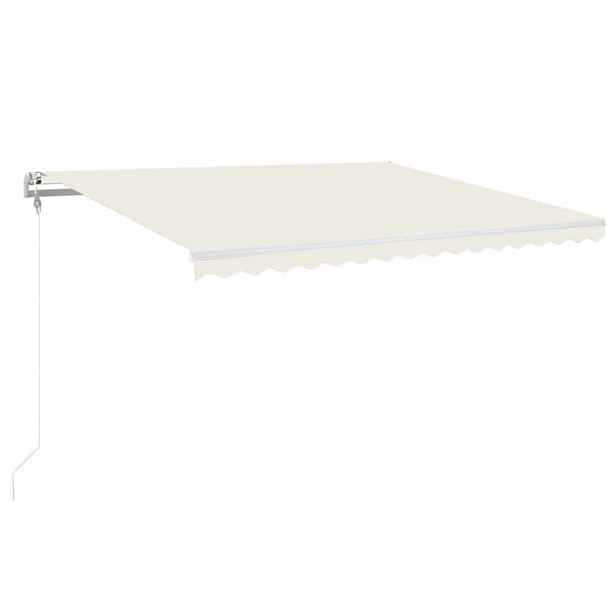 vidaXL Automatická zatahovací markýza 450 x 350 cm krémová
