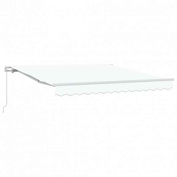 vidaXL Stahovací markýza Bílá 350 x 250 cm Polyester a hliník
