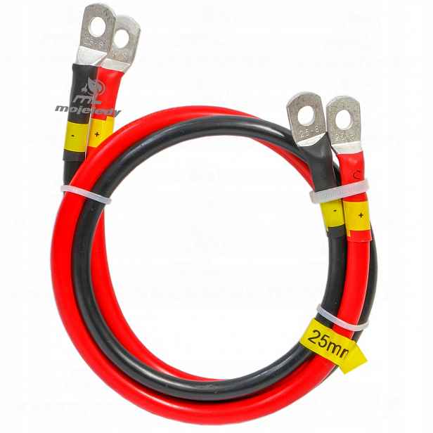 150 cm kabel Lgy 25 mm 25 M8 pro akumulátory, sada