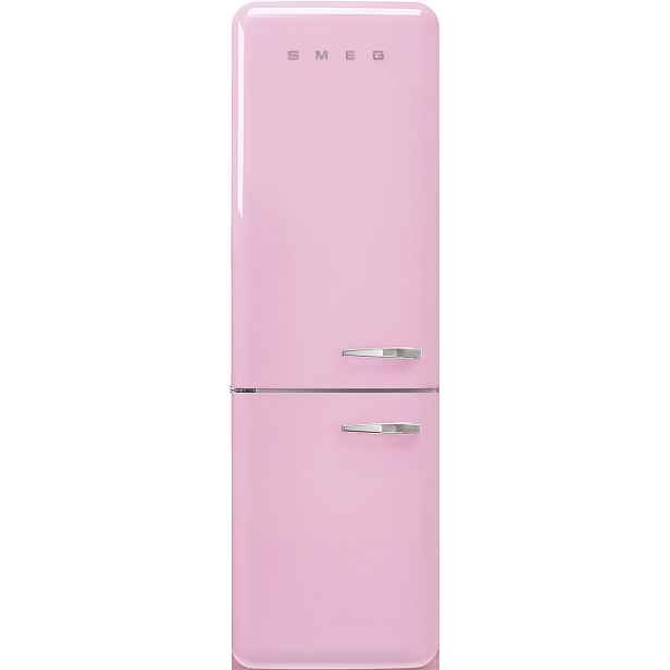 Smeg Lednice s mrazákem dole 50´s Retro Style, FAB32L, 234l/97l, levostranné otv., 196x60 cm, růžová FAB32LPK6