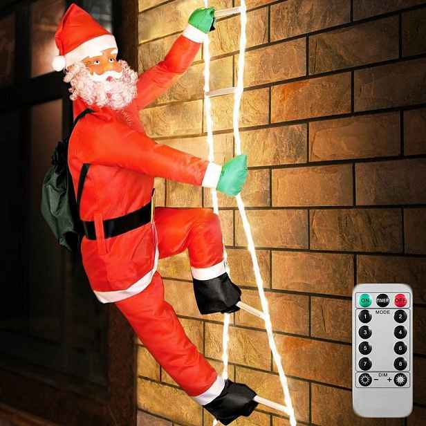 Svatý Mikuláš Na Žebříku XXL 240 cm Led Ozdoba