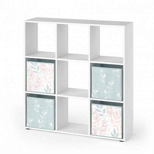Vicco DĚLICÍ STĚNA Nove Bílá 104 x 108 cm se 4 skládacími boxy opt.1