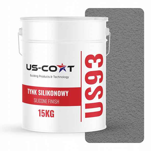 Silikonová Fasádní Omítka Šedá Ocelová F265 15KG Beránek Granulace 1.5mm