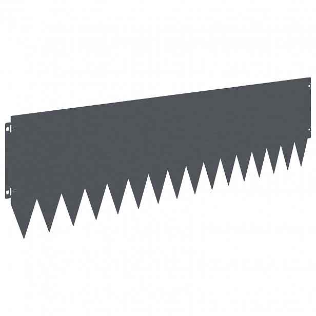 vidaXL Okraj trávníku 10 ks 103 x 30 cm Ocel Antracitová