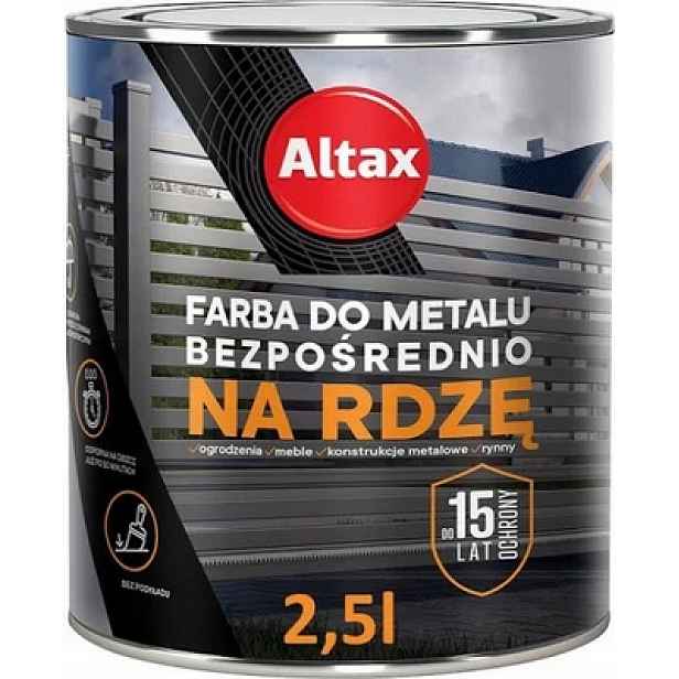 Barva na kov Altax 2,5 l černá polomatná