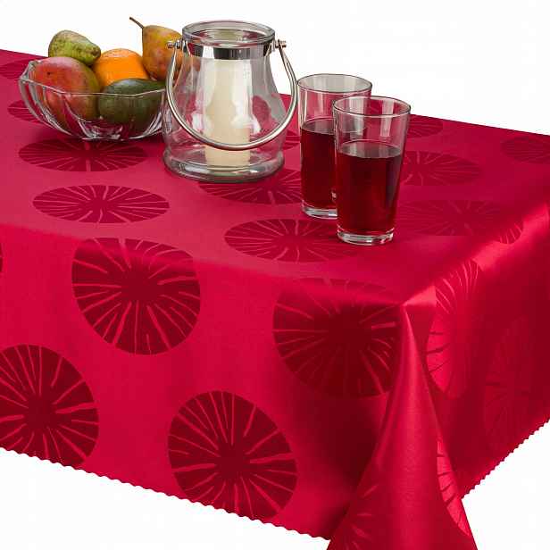 Ubrus odolný proti skvrnám JB4038 bordový žakár 150x250