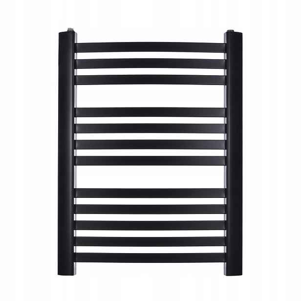 Koupelnový radiátor s žebříkem Vinolli Caro vodní 398 W 75x58 cm Černý