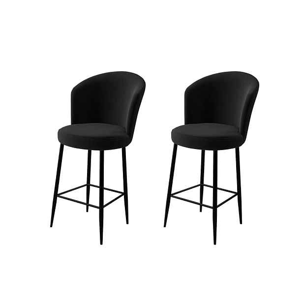 Sada barových židlí Fora Black and Black, 2 ks, 2 ks