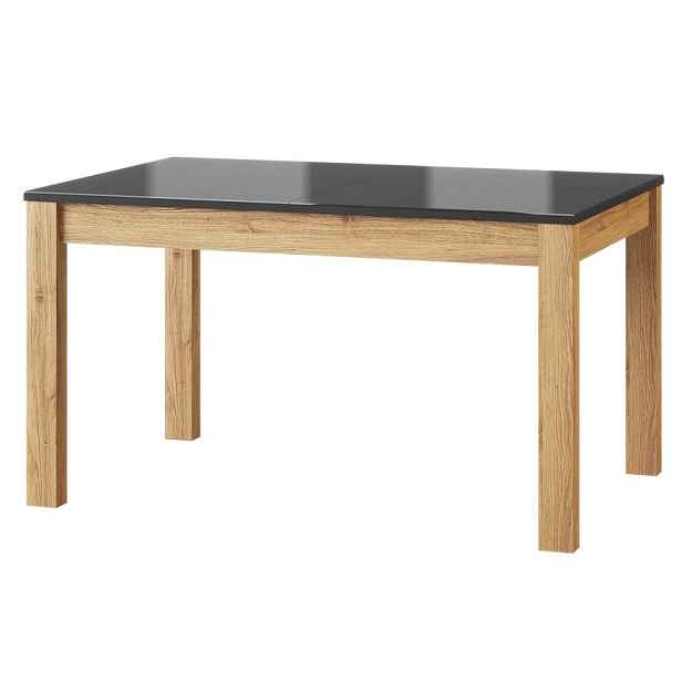 Szynaka Rozkládací jídelní stůl Kama II 40 136/210 cm dub Camargue/černý