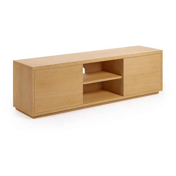 TV stolek v dekoru dubu v přírodní barvě 150x44 cm Abilen - Kave Home