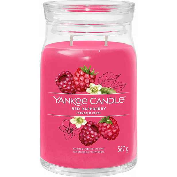 Yankee Candle vonná svíčka Signature ve skle velká Red Raspberry 567 g
