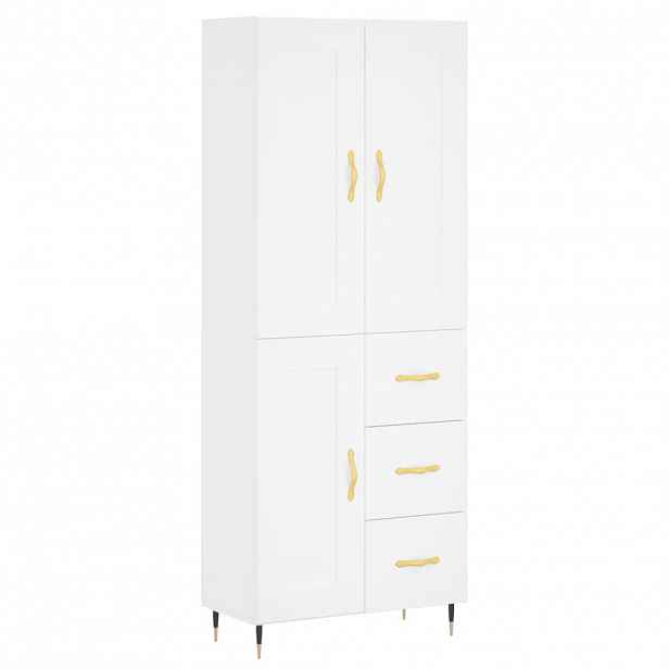 vidaXL Skříň highboard bílá 69,5 x 34 x 180 cm kompozitní dřevo