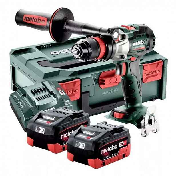 Metabo - 18V AKU vrtačka s příklepem, 2x aku 5,5 Ah LiHD, nabíječka 602361660